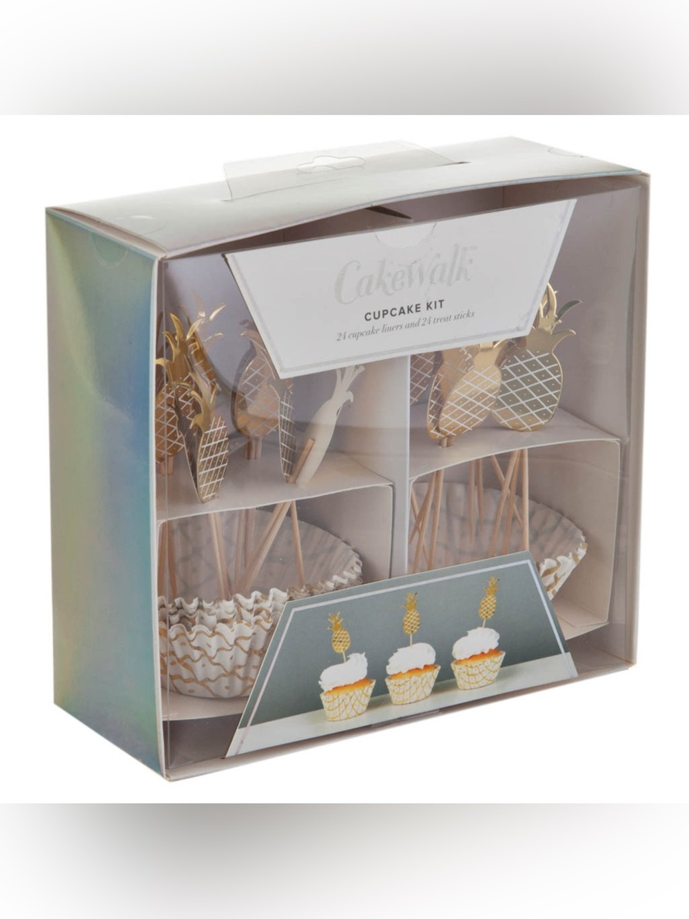 New Cakewalk Pineapple Cupcake Kit featuring gold 21 cakes Gold Pineapple